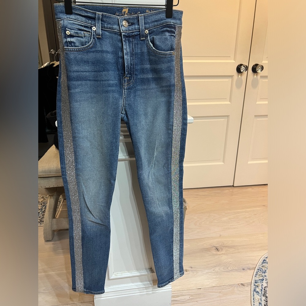 7 For All Mankind jeans with silver side accent
